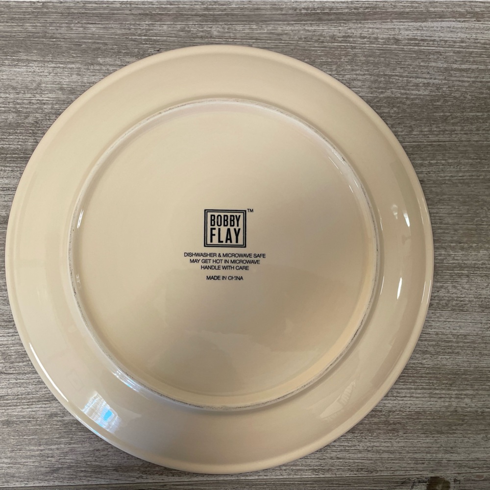 Set of 3 Bobby Flay Sevilla Dinner Plates Red Trim - Picture 7 of 7